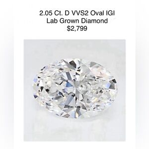 IGI Certified Loose Lab Grown Oval Cut Diamond